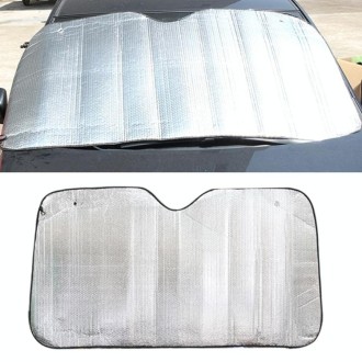 Silver Aluminum Foil Sun Shade Car Windshield Visor Cover Block Front Window Sunshade UV Protect, Size: 140 x 70cm