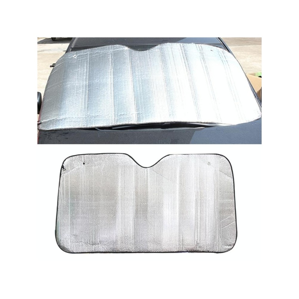 Silver Aluminum Foil Sun Shade Car Windshield Visor Cover Block Front Window Sunshade UV Protect, Size: 140 x 70cm