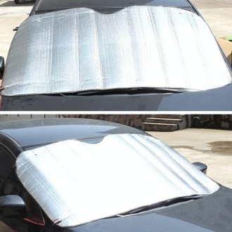 Silver Aluminum Foil Sun Shade Car Windshield Visor Cover Block Front Window Sunshade UV Protect, Size: 140 x 70cm