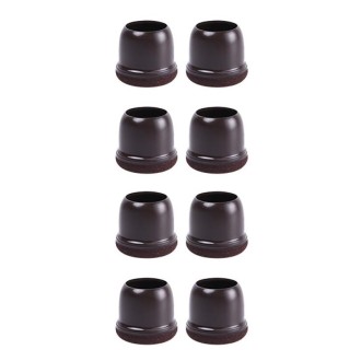 1.25 inch Large 8pcs /Set Round Table And Chair Leg Covers For Tiles/Wooden Floors Furniture Protectors(Dark Brown)