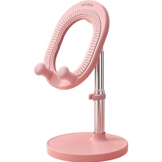 OATSBASF Live Telescopic Desktop Compact Portable Phone Holder, Standard: Bracket Pink