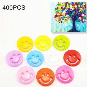 400 PCS Smile Face Resin Children Sweater Buttons Sewing Buttons in Bulk , Random Color, Diameter: 12.5mm