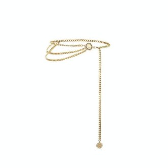 Retro Sexy Waist Chain High Waist Metal Fringes Belt(Gold)