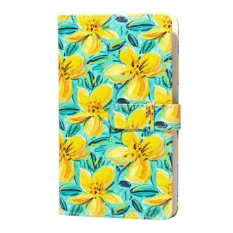 CAIUL 3 Inch PU Photo Album Large Capacity Business Card Holder Photo Storage Book(flowers)