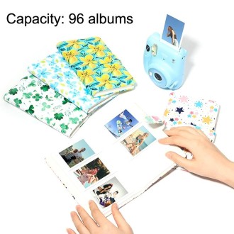 CAIUL 3 Inch PU Photo Album Large Capacity Business Card Holder Photo Storage Book(flowers)