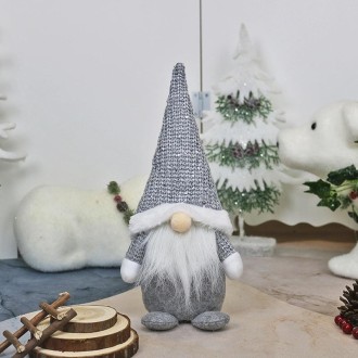 Faceless Old Man Doll Window Decoration Christmas Decorations Dolls(Grey)