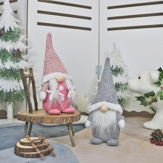 Faceless Old Man Doll Window Decoration Christmas Decorations Dolls(Grey)