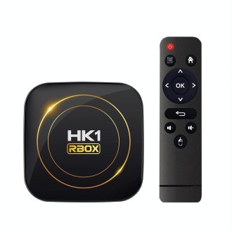 HK1 RBOX-H8S 4K Ultra HD Android 12.0 Smart TV Box with Remote Control, Allwinner H618 Quad-Core, 4GB+64GB(US Plug)