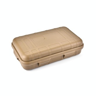 Large EDC Tool Outdoor Shockproof Waterproof Sealing Box Wild Survival Storage Box(Mud Color)