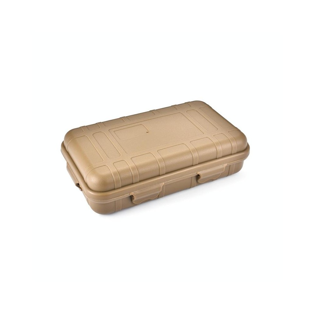 Large EDC Tool Outdoor Shockproof Waterproof Sealing Box Wild Survival Storage Box(Mud Color)