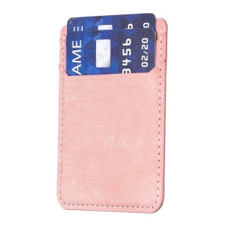 BFK13 Frosted Card Bag Mobile Phone Back Sticker(Pink)