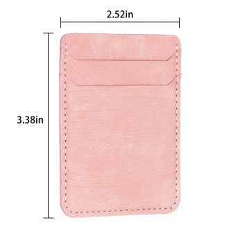 BFK13 Frosted Card Bag Mobile Phone Back Sticker(Pink)