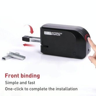 Electric Induction Stapler Automatic Portable Office Bookbinding(Black)