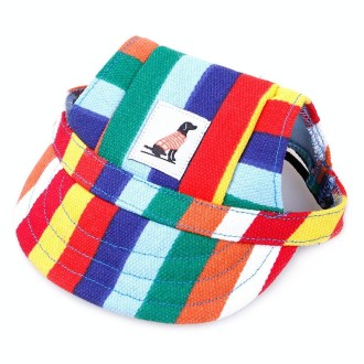 Pet Accessories Adjustment Buckle Baseball Cap, Size: S(Stripe)