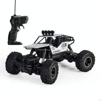 HD6141 1:16 Mountain-climbing Bigfoot Four-wheel Children Remote-controlled Off-road Vehicle Toy(Silver)