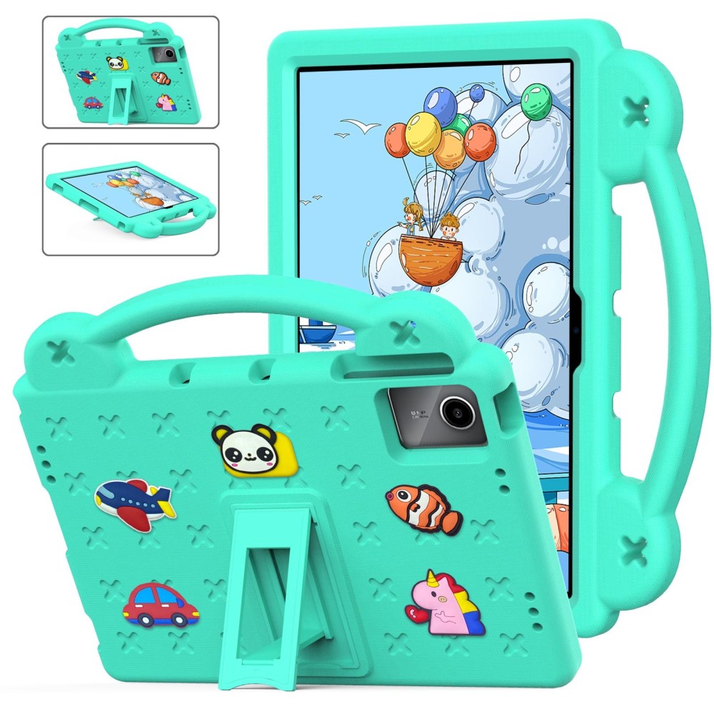 For Onn Tbspg 100110027 2023 Handle Kickstand Children EVA Shockproof Tablet Case(Mint Green)