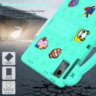 For Onn Tbspg 100110027 2023 Handle Kickstand Children EVA Shockproof Tablet Case(Mint Green)