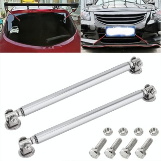 2 PCS Car Modification Adhesive Surrounded Rod Lever Front and Rear Bars Fixed Front Lip Back Shovel, Length: 15cm(Silver)