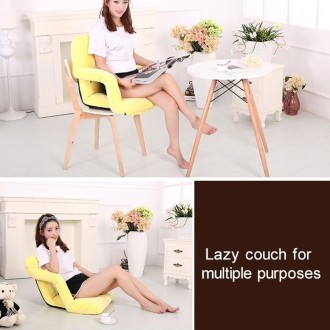 A3 Creative Lazy Sofa with Armrests Foldable Single Backrest Recliner (Yellow)