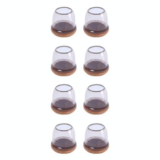 0.75 inch Small 8pcs /Set Round Table And Chair Leg Covers For Tiles/Wooden Floors Furniture Protectors(Transparent)