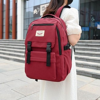 Big Capacity Men and Women Simple Bag(660 Dark Red)