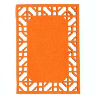 School Stereo Colorful Thick Non-woven Background Pad Decoration Materials, Size: 40x28cm(Orange)