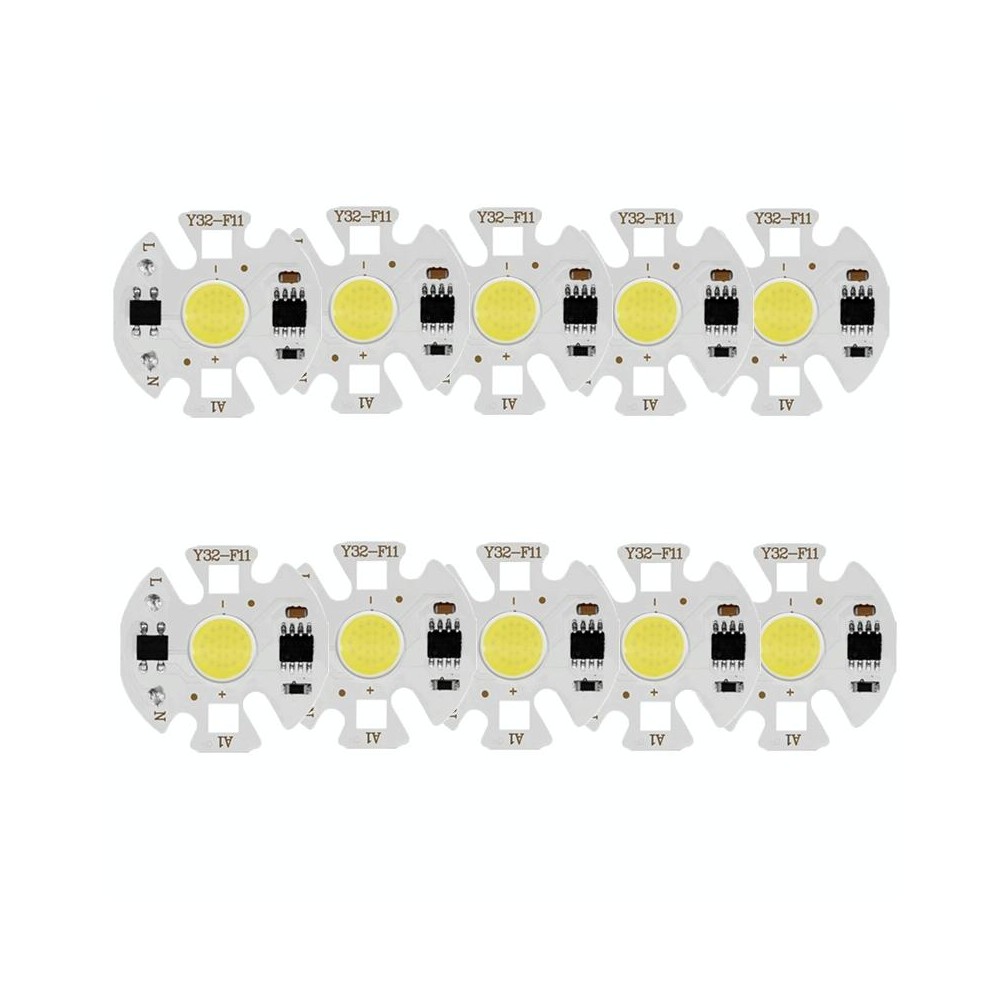 10 PCS COB LED Light Chip AC 220V LED Bulb Light Intelligent IC Driver Bulb Light DIY Spotlight Downlight Chip Outdoor Flood Lig