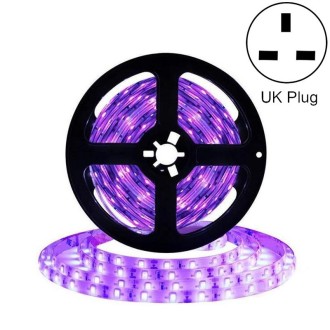 3528 SMD UV Purple Light Strip Epoxy LED Lamp Decorative Light Strip, Style:Bare Board 10m(UK Plug)