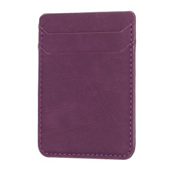 BFK13 Frosted Card Bag Mobile Phone Back Sticker(Dark Purple)