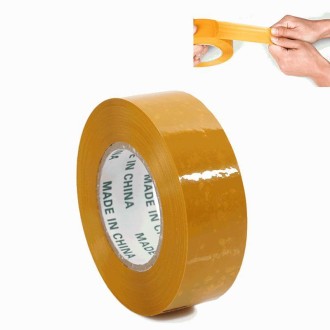 45mm Width 25mm Thickness Package Sealing Packing Tape Roll Sticker(Yellow)