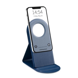 2 in 1 Vertical PU Magnetic Bracket for MagSafe Wireless Charger(Blue)