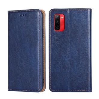 For Ulefone Note 12P Gloss Oil Solid Color Magnetic Flip Leather Phone Case(Blue)