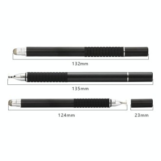 AT-31 Conductive Cloth Head + Precision Sucker Capacitive Pen Head 2-in-1 Handwriting Stylus with 2 Pen Head(Rose Red)