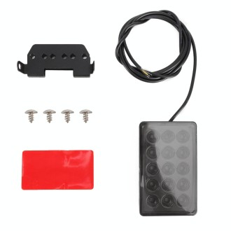 DC12V 1W Car Square Highlight Brake Lights Reversing Light with 15LEDs SMD-3528 (Black)