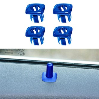 For BMW 5 Series 2011-2017 4 in 1 Car Interior Door Window Trim Panel Locking Knob Button Cover 5142 9171 769 (Blue)