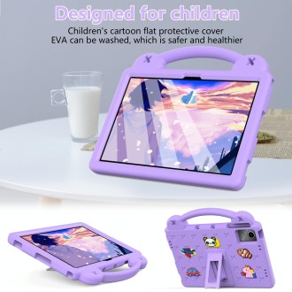 For Onn Tbspg 100110027 2023 Handle Kickstand Children EVA Shockproof Tablet Case(Light Purple)