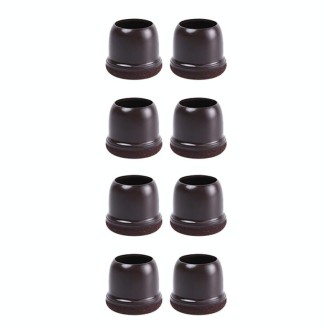 2 inch Enlarged 8pcs /Set Round Table And Chair Leg Covers For Tiles/Wooden Floors Furniture Protectors(Dark Brown)