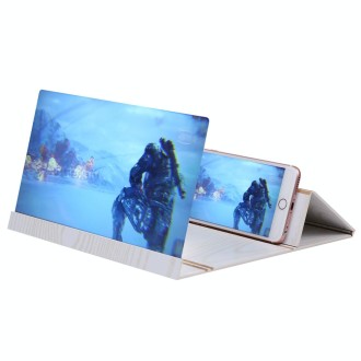 12.0 inch Universal Foldable Portable Wood + Organic Glass Eyeshield 3D Video Mobile Phone Screen Magnifier Bracket Enlarge with