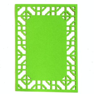 School Stereo Colorful Thick Non-woven Background Pad Decoration Materials, Size: 40x28cm(Green)