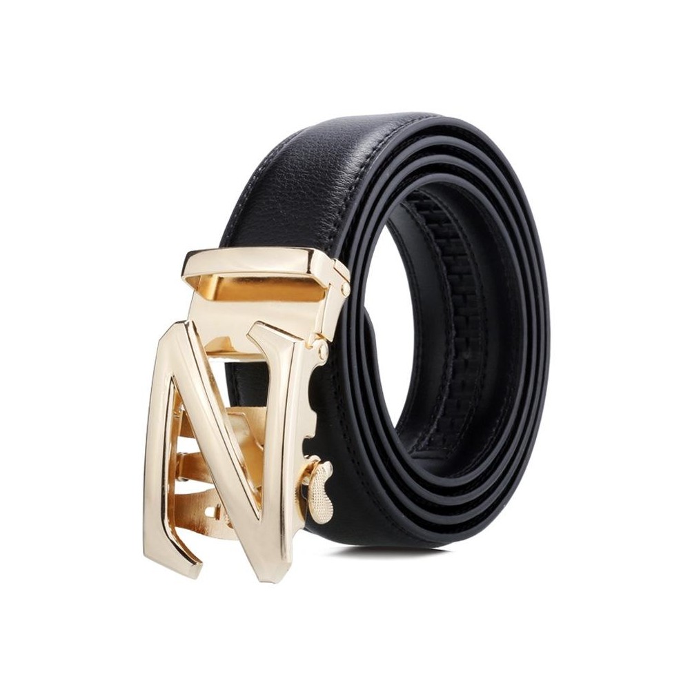 Dandali Casual Men Automatic Buckle Belt Business Soft Leather Pants Band, Length (cm): 120cm(ZD-11)