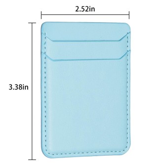 BFK12 R20 Texture Card Bag Mobile Phone Back Sticker(Blue)