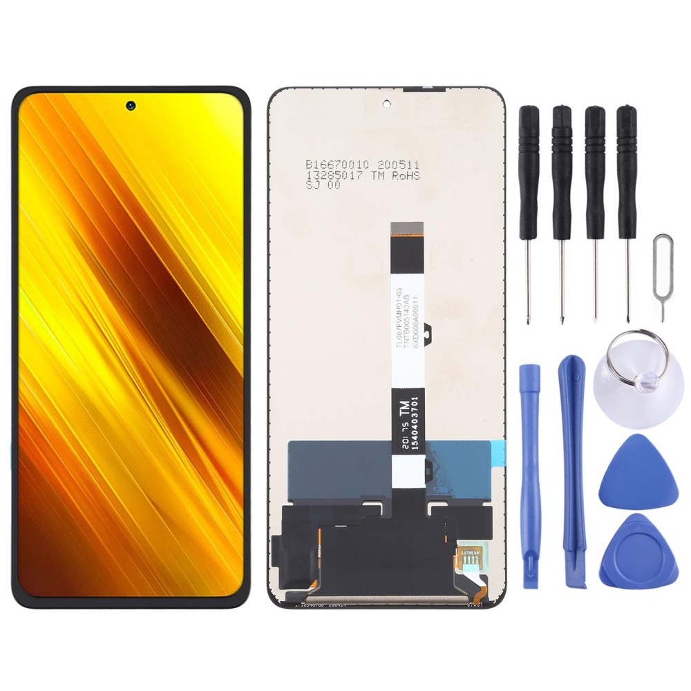 Original LCD Screen and Digitizer Full Assembly for Xiaomi Poco X3 / Poco X3 NFC / Poco X3 Pro M2102J20SG, M2102J20SI, MZB07Z0IN