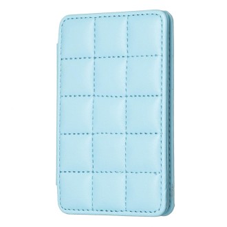 BFK01 Grid Pattern Card Bag Mobile Phone Back Sticker(Blue)