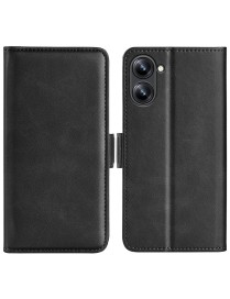 For Realme 10 4G Dual-side Magnetic Buckle Horizontal Flip Leather Phone Case(Black)