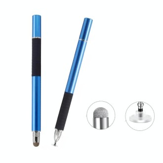 AT-31 Conductive Cloth Head + Precision Sucker Capacitive Pen Head 2-in-1 Handwriting Stylus(Navy Blue)