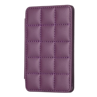 BFK01 Grid Pattern Card Bag Mobile Phone Back Sticker(Dark Purple)