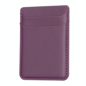 BFK12 R20 Texture Card Bag Mobile Phone Back Sticker(Dark Purple)