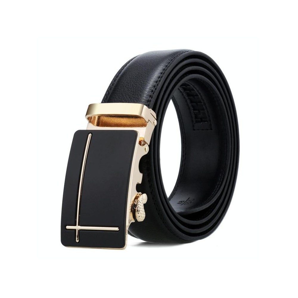 Dandali Casual Men Automatic Buckle Belt Business Soft Leather Pants Band, Length (cm): One Size 110-125cm(ZD-9)