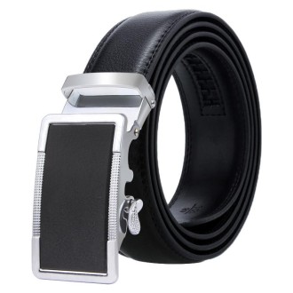 Dandali Casual Men Automatic Buckle Belt Business Soft Leather Pants Band, Length (cm): One Size 110-125cm(ZD-32)