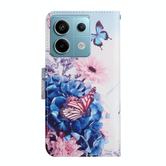 For Xiaomi Redmi Note 13 Pro 5G Colored Drawing Pattern Leather Phone Case(Purple Butterfly)